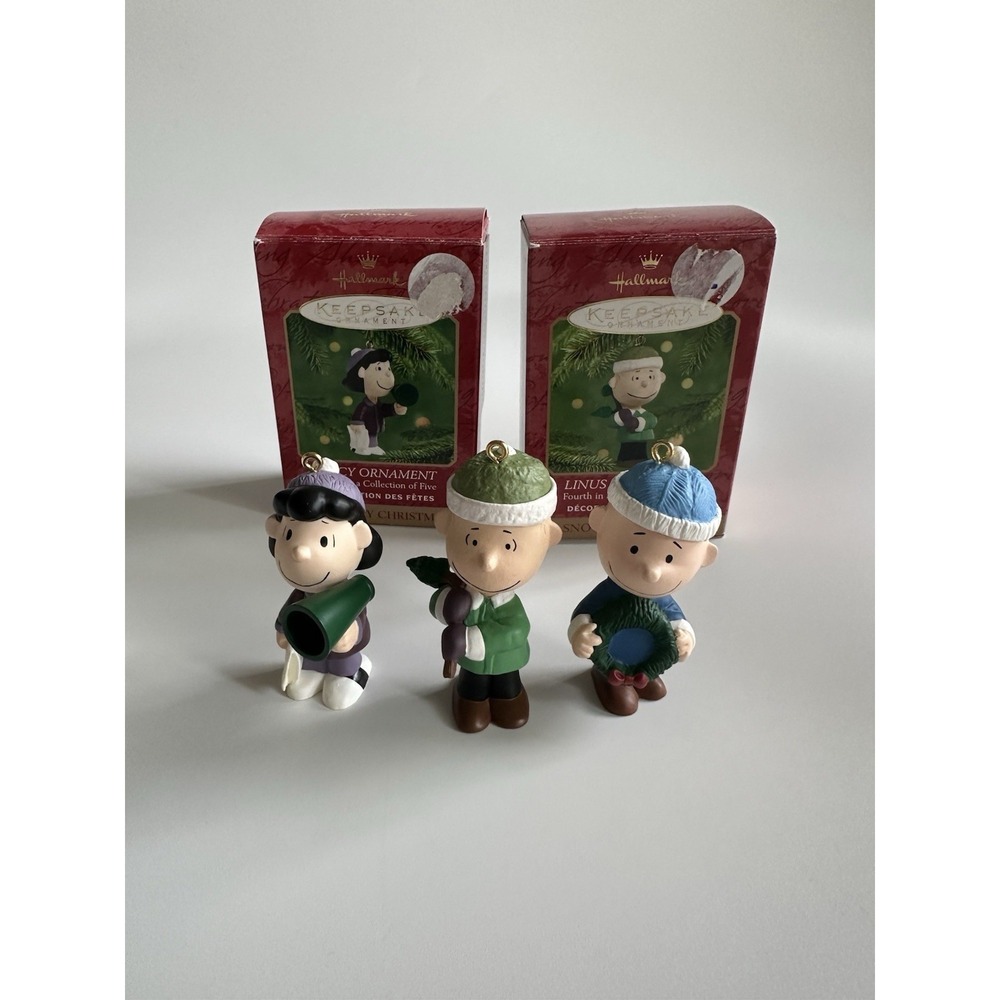 Hallmark Keepsake‎ Ornament Charlie, Linus & Lucy A Snoopy Christmas #2, #3 & #4